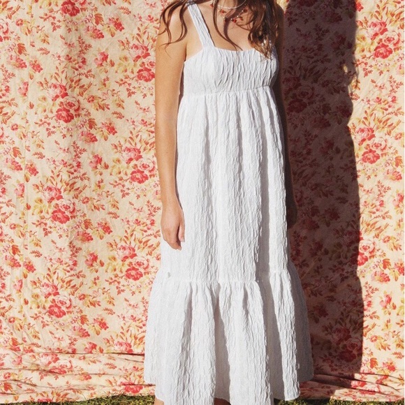 ZARA VOLUMINOUS TEXTURED WEAVE DRESS TRF - Picture 3 of 5